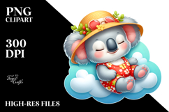 Cute Baby Koala Dressed for Summer Clipart Product Image 2