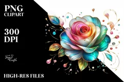 Watercolor Luxury Flower Splash Clipart Product Image 3