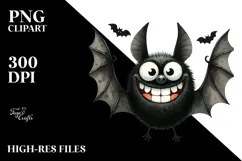 Funny Watercolor Simple Haloween Bat | Sublimation | Clipart Product Image 2