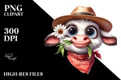 Watercolor Ox with Goofy Smile Clipart Product Image 3