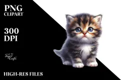 Cute Baby Kitten PNG Product Image 2