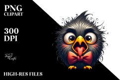 Cute Bird with Bow Tie PNG Product Image 2