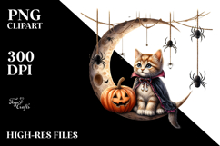Kitten Dressed for Halloween PNG Product Image 2