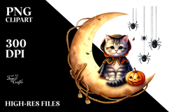 Kitten Dressed for Halloween PNG Product Image 2