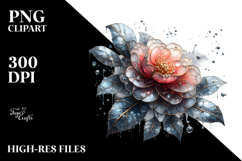 -Like Camellia Watercolor Splash | Sublimation Clipart Product Image 2