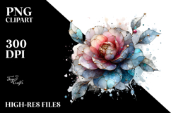 -Like Camellia Watercolor Splash | Sublimation Clipart Product Image 2