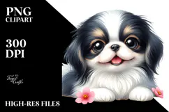 Happy Baby Japanese Chin PNG Product Image 2