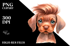 Adorable Vizsla with Cool Haircut PNG Product Image 2