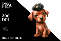 Cute Baby Vizsla with Cool Haircut, PNG Product Image 2