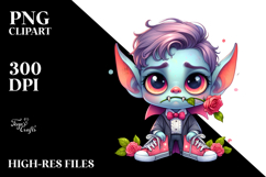 pouting,funny vampire design, High-Res PNG Product Image 2