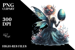Gothic Fairy with Easter Egg, Transparent PNG Product Image 2