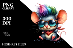 Cute Baby Mouse Jumping with Goofy Smile PNG Product Image 2