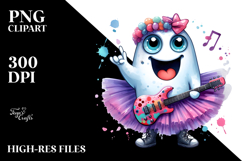 Funny Silly Ghost in Tutu PNG Product Image 2