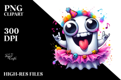 Funny Silly Ghost in Tutu PNG Product Image 2