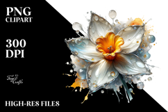 Glossy -like Daffodil Watercolor Splash Product Image 2