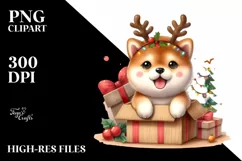 Expressive Watercolor Shiba Inu PNG Product Image 1