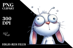 Whimsical Bunny Portrait, Transparent PNG Product Image 2