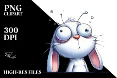 Whimsical Bunny Portrait, Transparent PNG Product Image 2