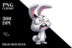 Whimsical Bunny Portrait, Transparent PNG Product Image 2