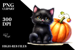 Baby Black Cat Pumpkin Product Image 2