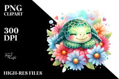 Colorful Baby Turtle in Flower Product Image 2