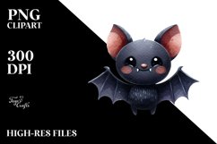Funny Halloween Bat Clipart Product Image 1