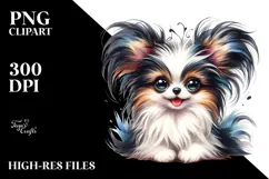 Cartoon Papillon with Big Eyes PNG Product Image 2