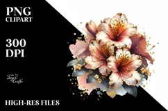 Shiny Golden Detail Azalea Clipart Product Image 1