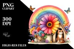 Cat House Rainbow Bird Butterfly Product Image 2