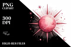 Pinkish Sun, Transparent PNG Product Image 2
