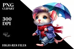 Expressive Baby Mouse with Modest Haircut PNG Product Image 3