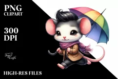 Expressive Baby Mouse with Modest Haircut PNG Product Image 1