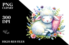 Colorful Whimsical Lamb Sleeping Product Image 2