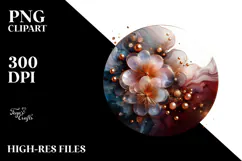 Abstract Cosmos with Glossy Finish, Artistic PNG Product Image 2