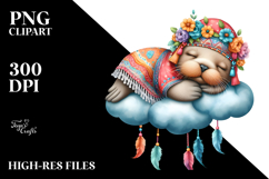 Boho Walrus Dressed for Summer | Clipart Product Image 2
