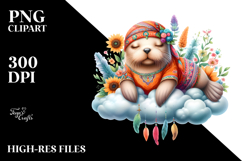 Boho Walrus Dressed for Summer | Clipart Product Image 2