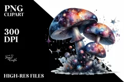 Detailed Glossy Mushroom Watercolor Product Image 3