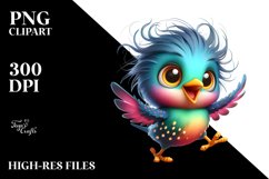 Crazy Baby Starling for Sublimation | Clipart Product Image 1
