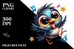 Colorful Cartoon Starling Clipart Product Image 1