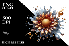 Abstract Sunflower PNG Product Image 2