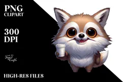 Funny White Background Digital Painting PNG Product Image 2