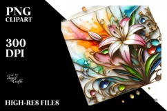 Watercolor Luxury Flower Splash Clipart Product Image 1
