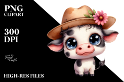 Confused Baby Cow with Funny Haircut | Sublimation | Clipart Product Image 2