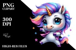 Vibrant Drawing of Cute Unicorn Dancing Funny Product Image 2