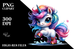 Vibrant Drawing of Cute Unicorn Dancing Funny Product Image 2