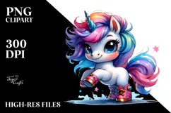 Vibrant Drawing of Cute Unicorn Dancing Funny Product Image 2