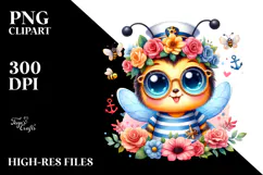 Baby Bee Sailor Outfit PNG Product Image 2