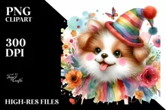 Colorful Whimsical Dog Sublimation Clipart Product Image 3