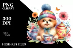 Colorful Whimsical Dog Sublimation Clipart Product Image 1