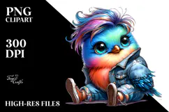 Cute Baby Bird Silly Style PNG Product Image 2